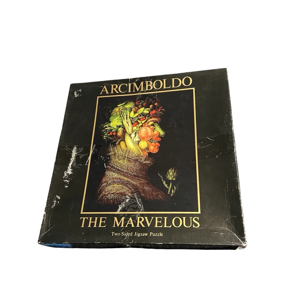 1978 Arcimboldo The Marvelous 750 Pc Two Sided Puzzle Complete Abrams